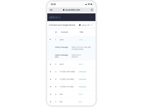 uMobix Text Messages