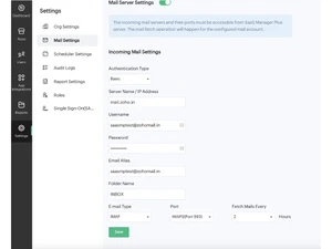 saas manager plus settings