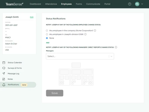 teamsense notification