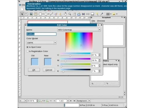 Scribus Edit Color