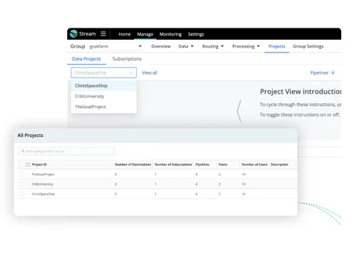cribl stream dashboard