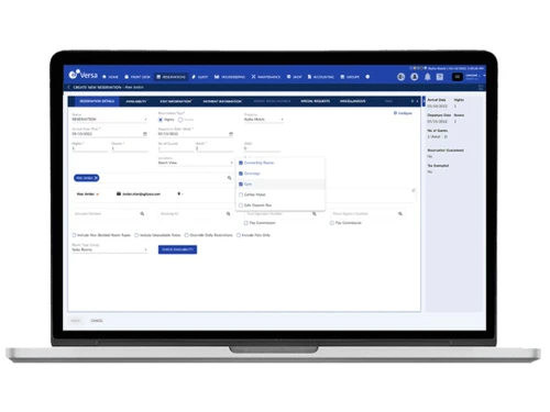 Agilysys Versa Reservations