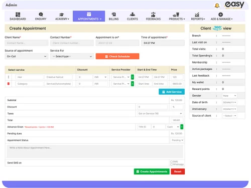 easy software appointment