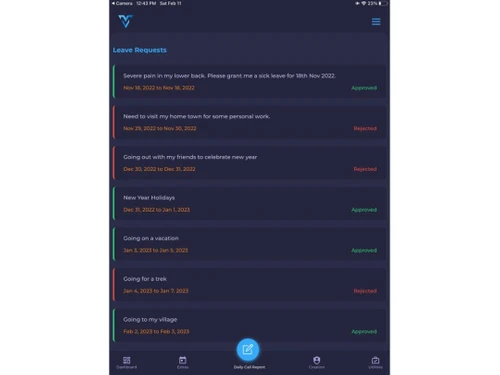 medorn leaverequest