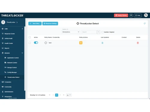 threat locker dashboard