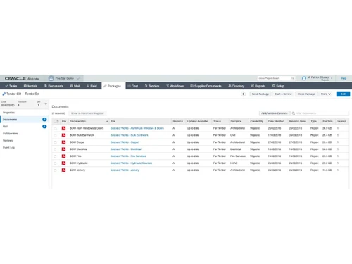 oracle aconex-dashboard