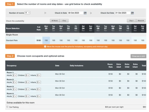 little hotelier dashboard