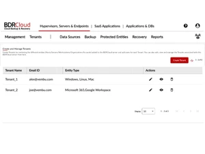 bdrcloud tenant