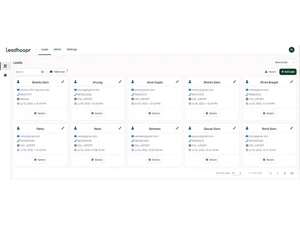 Leadhoopr leads table