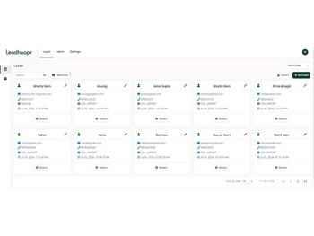 Leadhoopr leads table