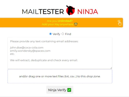 mailtester ninja-verify