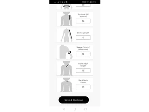 TailorMate App Measurements