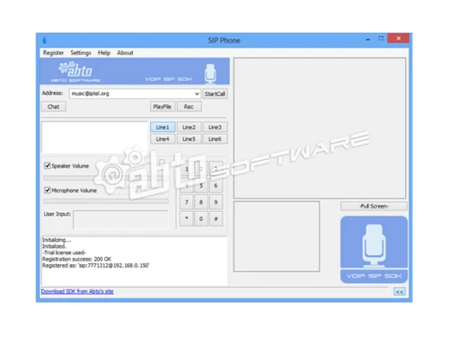 Abto VOIP SIP SDK phone