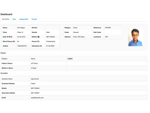 Skodefy student dashboard