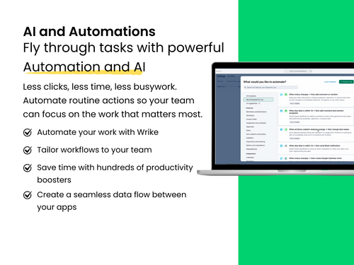 wrike AI and automation