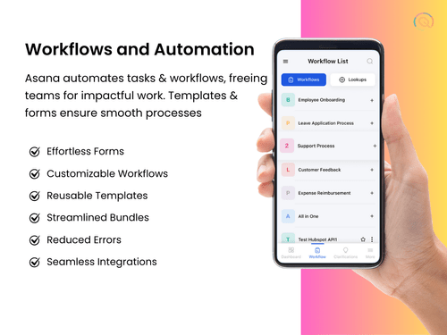 Asana workflow and automation