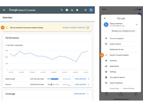 google search console-overview
