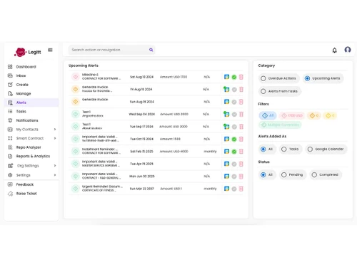 Legitt alerts