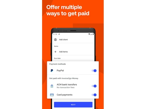 Invoice2go payment processing