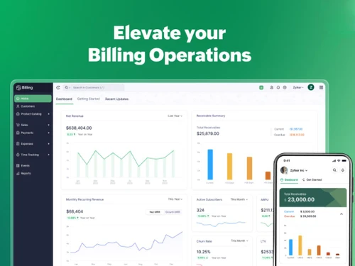 Zoho Billing dashboard