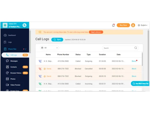 Kidsguard Pro call logs