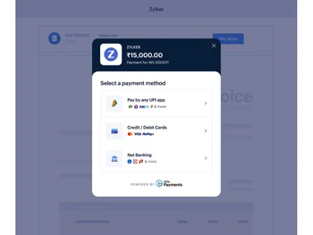 zoho payment bank