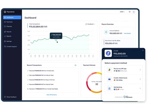 zoho payment dashboard