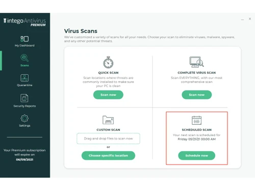 Intego Antivirus scans
