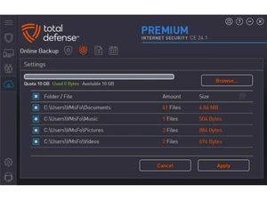 Total Defense Anti-Virus online backup