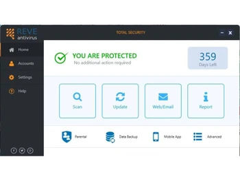 REVE Antivirus dashboard
