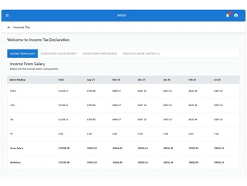 aegis hrms declaration