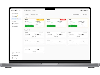 Smart-Dine-in tables
