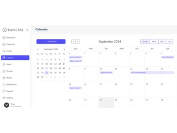 eventcrm calendar