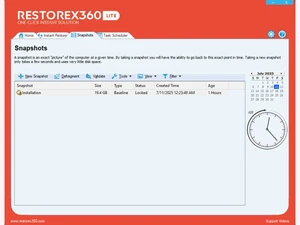 RestoreX360 Snapshots