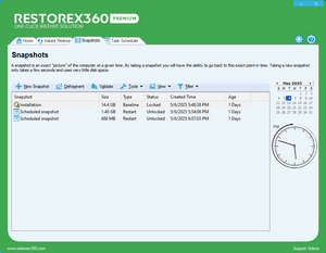 RestoreX360 Snapshots