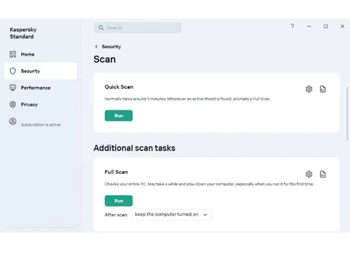 kaspersky standard-scan