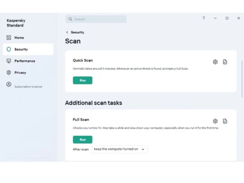 kaspersky standard-scan