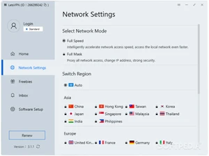 LetsVPN networks settings