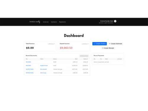 Invoice Candy Dashboard