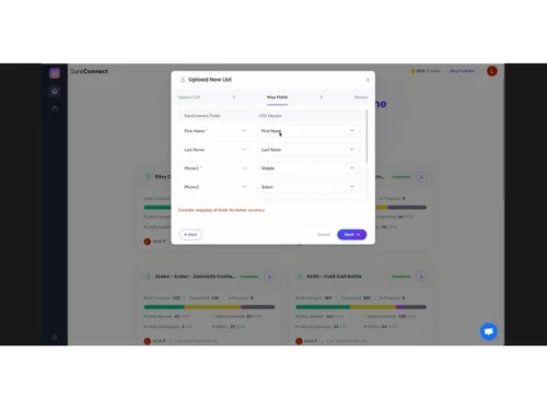 SureConnect dashboard