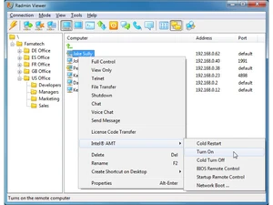 Radmin remote turn off