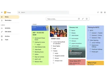 google keep-editlables