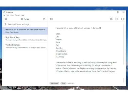 simplenote-noteslist