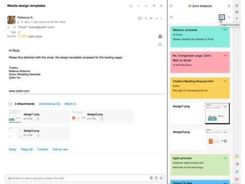 zoho notebook-template