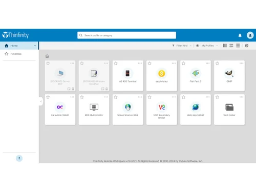 Thinfinity VNC dashboard