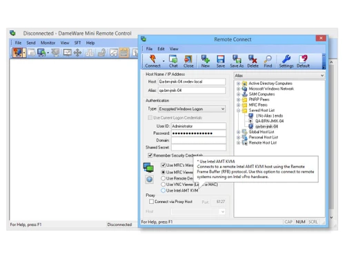 Dameware remote control