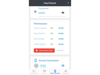 HopToDesk share screen