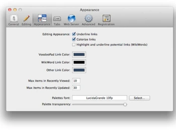 voodoopad-appearance