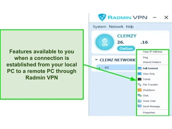 radmin vpn-connection
