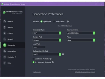 private internet access-connection